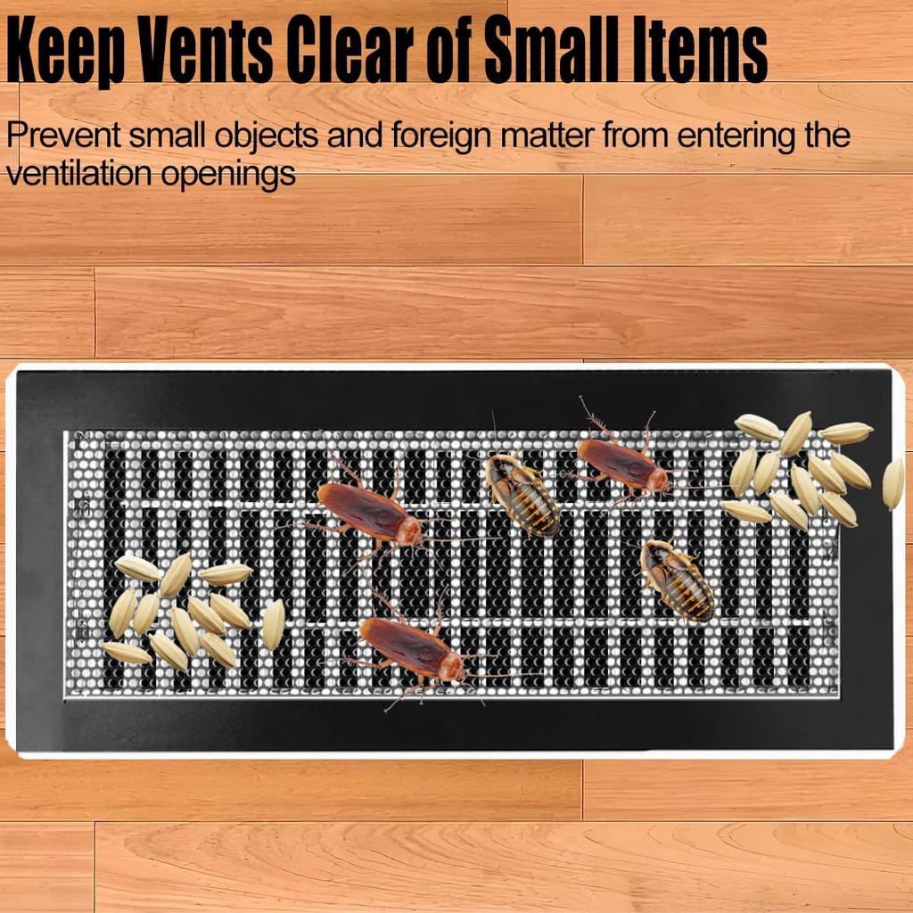 Magnetic Vent Covers Screen 4 Pack - 4x10 Inch Air Vent Filters with Durable PVC Frame, Washable Mesh Screen for Home HVAC, Floor Registers & Vents -