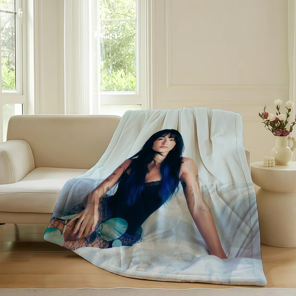 

Spanish singer A-Aitana O-Ocana Blanket For Sofa Office Bed Plane Travel Sleep Read Relax Camping Soft And Warm 75cmx90cm