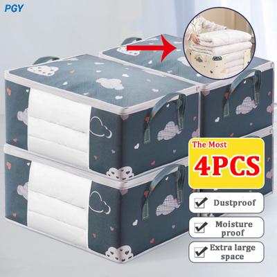 Aufbewahrungstasche mit großem Fassungsvermögen 4/2/1 STÜCK Steppdecke Kleidung Feuchtigkeit Staubdicht Beweis Organizer Bettdecke Decke Sortiertaschen Gepäcktasche