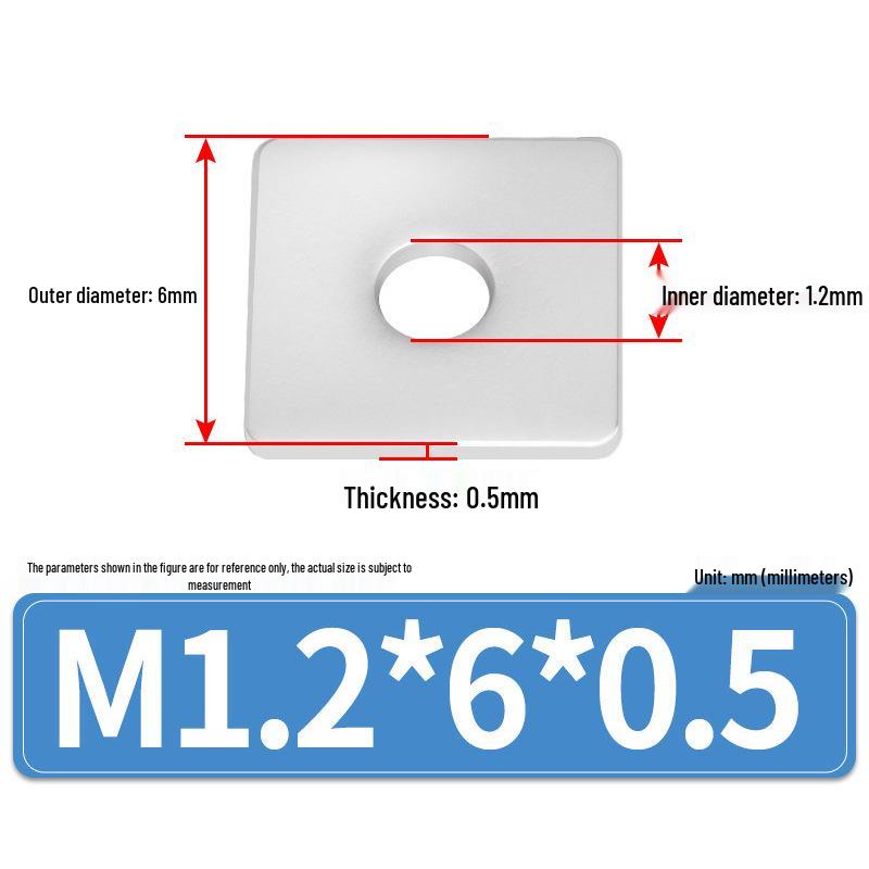 304 Stainless Steel Thickened Square Flat Washers M4-M24