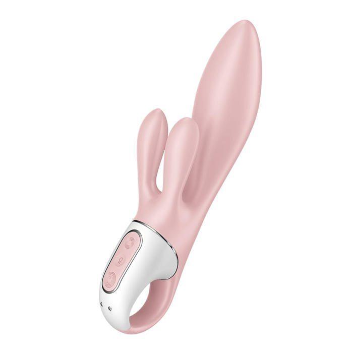 Vibromasseur Rabbit - Satisfyer - Air Pump Bunny 3 - Gonflable - 12 programmes - Étanche