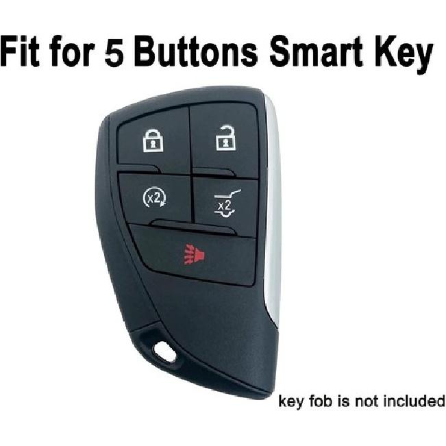 5 Buttons Silicone Smart Key Fob Cover Fit for Sierra 1500 Silverado 1500 250