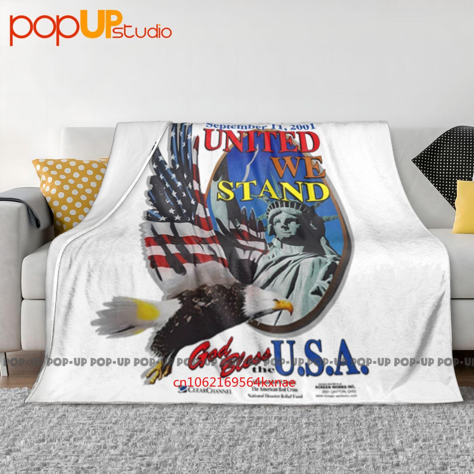 

Винтажное 11 сентября 2001 года 9 11 Едины мы стоим Ультрамягкое одеяло Квилт Зимнее покрывало для дивана Покрывала для кровати 30x40in