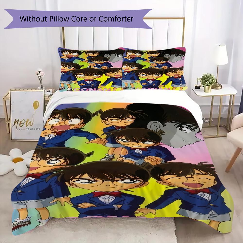 Detective Conan Anime Character Bedding 1 Duvet Cover 2 Pillowcase Without Core Without Core Soft And Comfortable Christmas Birthday Gift