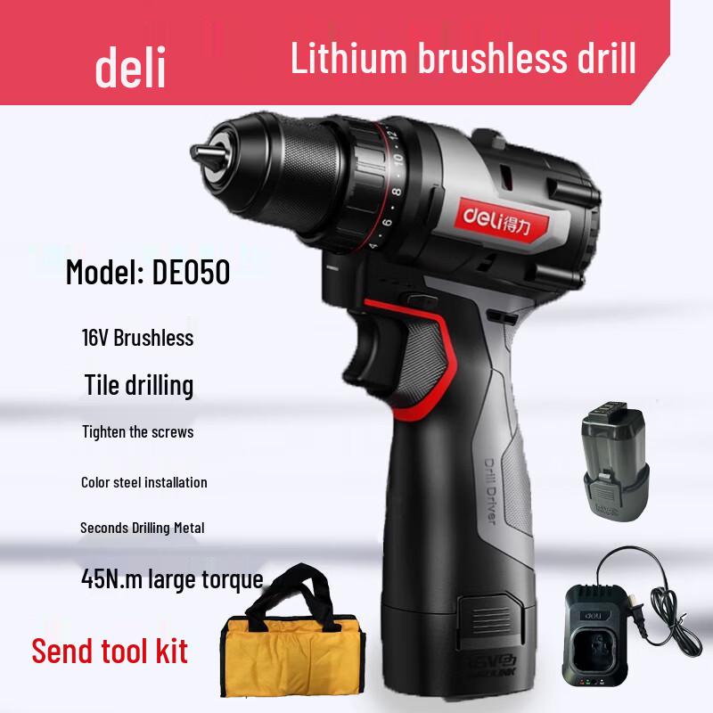 Deli 16V Cordless Drill CN plug (adapter included)