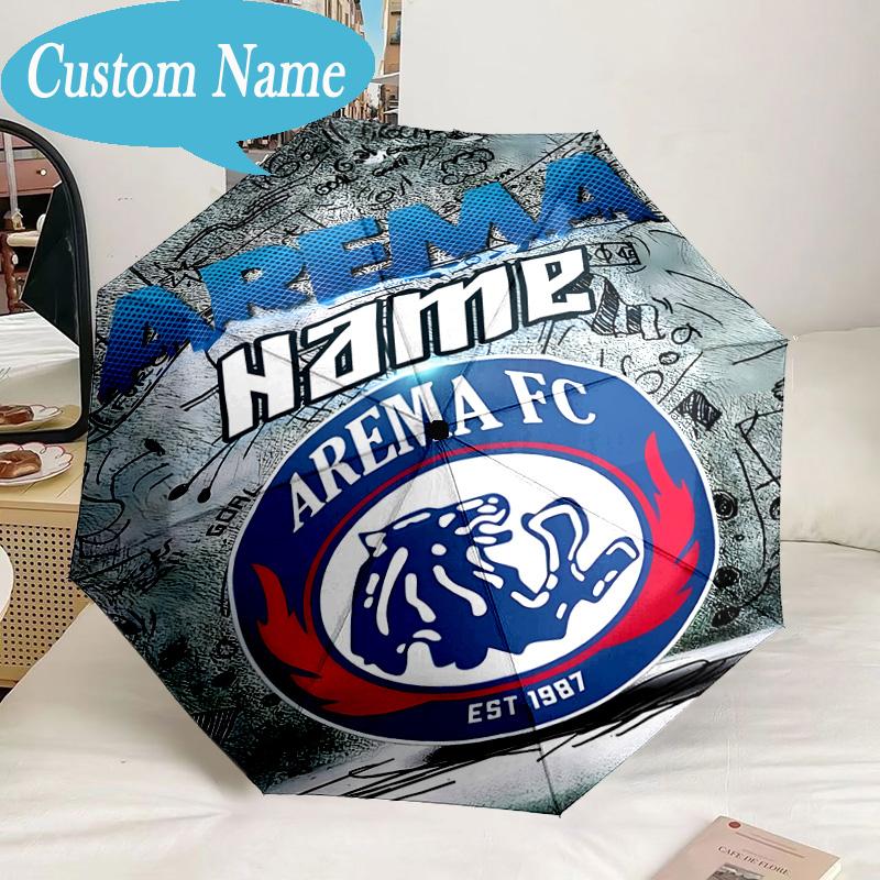 Custom Name Umbrella Arema Crest Pride Umbrella 8-Frame for Travel, Camping, Casual Lightweight Portable, Essential for Family Gifts