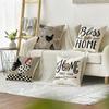 AVOIN colorlife Farmhouse Chicken Home Sweet Home Throw Pillow Covers, 18 x 18 Inch Bless Our Home Seasonal Cushion Case Decoration for Sofa Couch