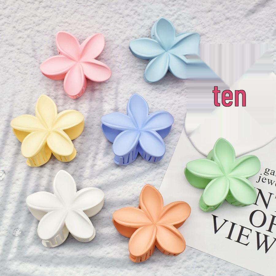 7cm Frangipani Hair Claw Clip - Colorful, Versatile Updo & Ponytail Accessory