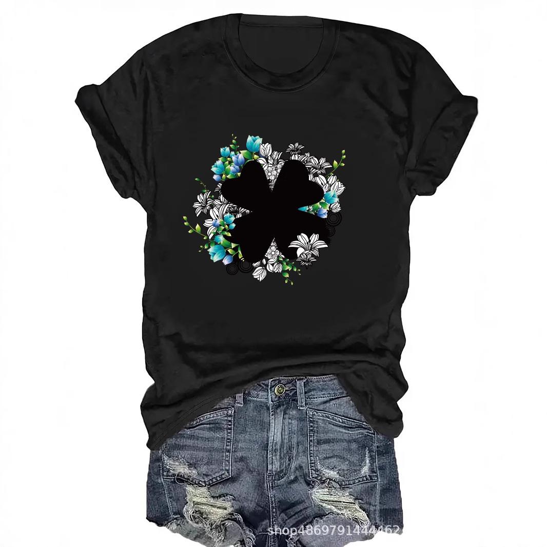 

Women s Round Neck Fashion T-Shirt - Cross-Border Trade S