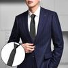 Men Business Tie Lightweight Adjustable Multipurpose Solid Color Silky Decorative Smooth Wedding Daily Wear Necktie Clothes Accessory