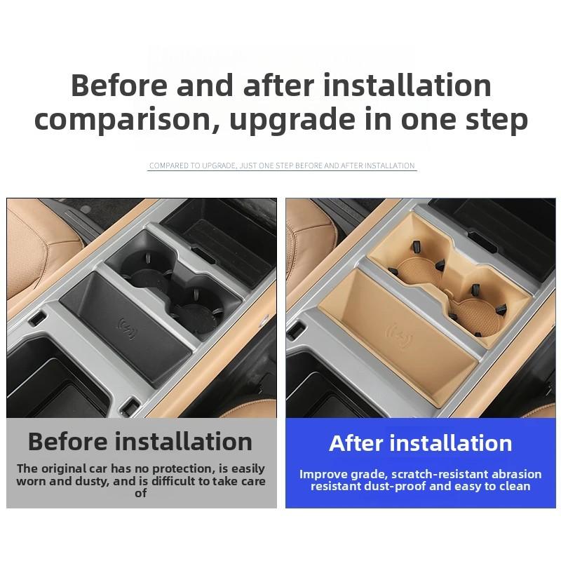 For Land Rover Defender 2025 90 110 130 Wireless Charging Pad Silicone Non-Slip Central Water Cup Holder Modification Accessory