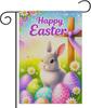 Happy Easter Garden ag 12x18 Double Sided - Cute Spring Bunny Egg Religious Cross Yard ags Outside, He is Risen Vibrant