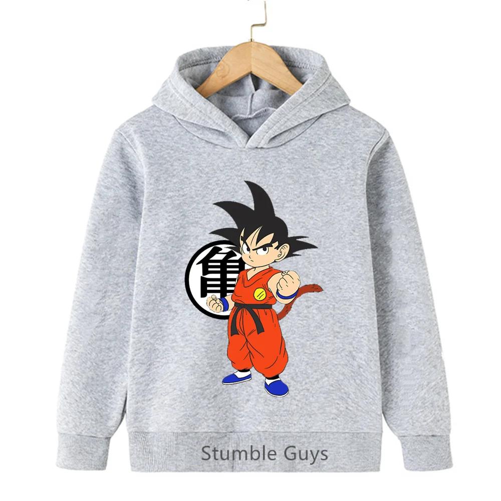 Boys DBZ Hoodie Spring Autumn Goku Vegeta Super Saiyan Kakarot Girls Clothes Sweatshirt