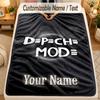FlaneldeckeDepeche Mode Benutzerdefinierter Name Text Personalisierte Weiche Warme Überwurfdecke Heimdekoration Geschenk