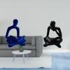 Human Figurine Abstract Thinker Statue Decoration Ornament Sculpture for Tabletop Living Room Shelf