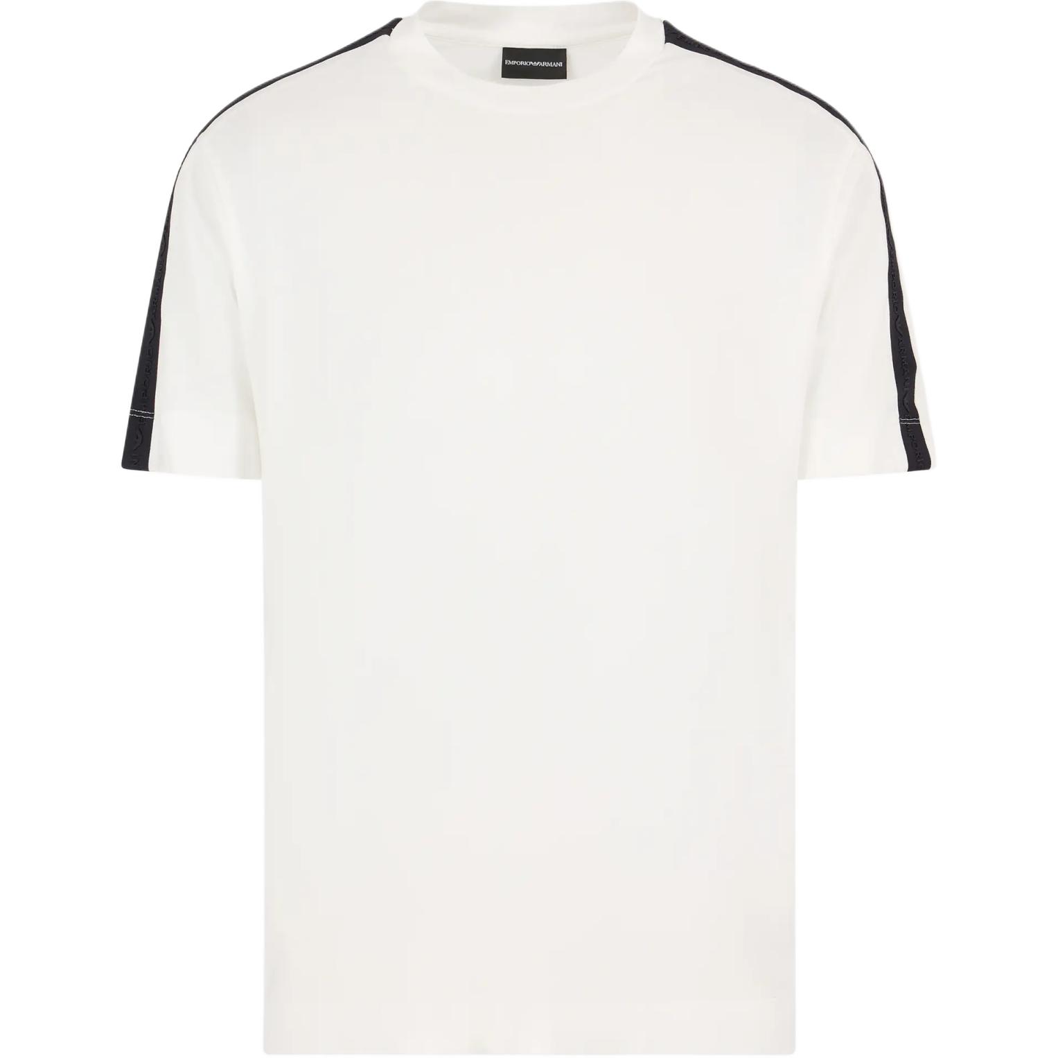 

Emporio Armani Striped Crew Neck Pullover Short Sleeve T-Shirt Men tops Warm-White 6D1TD6-1JOSZ-0101 M