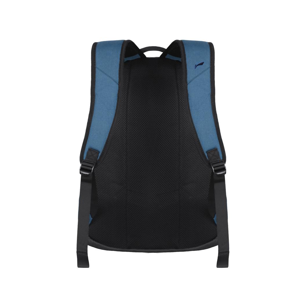 Li Ning 25L Brand Logo Color Block Cartoon Print Student Backpack Unisex Backpack Denim-Blue White Gray YBSU167-5A7