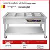 Stainless Steel Mobile Food Warming Table with Casters - Insulated Hot Dish Serving Cart