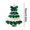 Decorative Yarn Tree for Bookshelves DIY Crochet Christmas Kit,Beginner-Friendly Xmas Craft Kit with Bow Complete Starter And Faux Pearl Embellishment