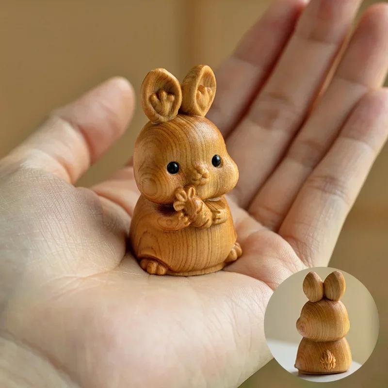 Mini Cute Wooden 12 Zodiac Snake Dragon Rat Rabbit Dog Chick Monkey Figures Animal Fun Desktop Ornament Home Decor Birthday gift