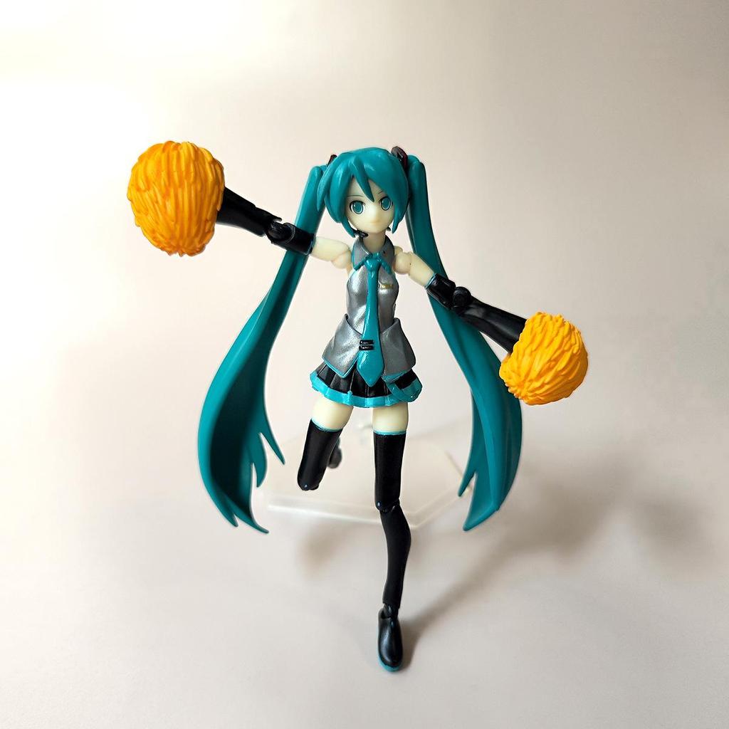 In Stock: Hatsune Miku Figma014 Articulated Action Figure with Face Changing Feature and Box.