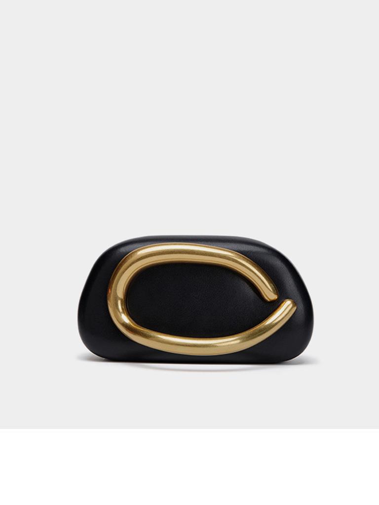 Gold Metal Closure Box Clutch Bag PU leather Women Handbags Designer Shoulder Crossbody Bags Evening Wedding Party Small Purses