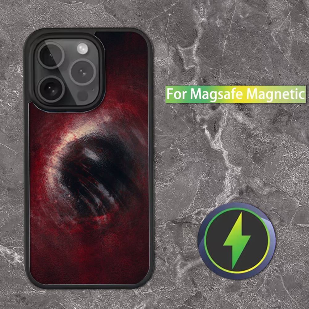 Spooky Scary Red Eye Phone Case For iPhone 17,16,15,14,13,12,11,Pro,Max,Plus,Mini,SE Magsafe Magnetic Wireless Charging