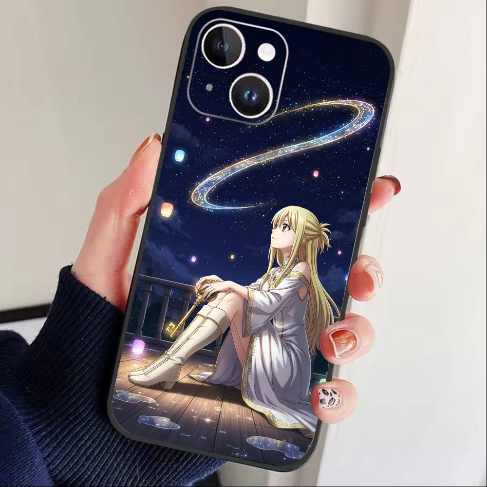 ANIME F-FAIRY TAIL Phone Case For iPhone 16,15,14,13,12,17,Pro Max,Plus Silicone Black Case