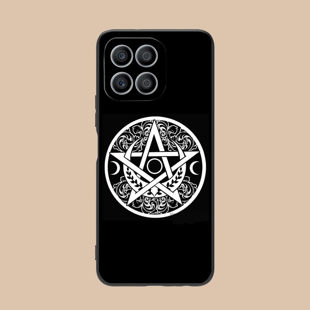 Aesthetic Pentagram Phone Case for Honor 90 80 70 60 50 30 20 10 9 8 7 Pro S SE Lite 5G Soft TPU Shockproof Cover