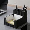 Luxury Desk Accessory 3D Printed Pen Holder, 2-in-1 Stand & Sticky Artistic Organizer Notepads Multifunctional Desktop for Home Office Study Niche Art