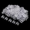 100pcs Space Beads Loose Clear Rubber Pearl Base Square 8x9x12mm