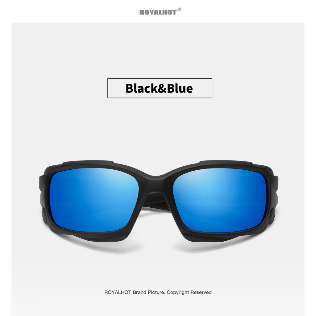 Royalhot Unisex Polarisierte Sportsonnenbrille mit Etui Vintage Sonnenbrille Retro Brille Shades,UV400