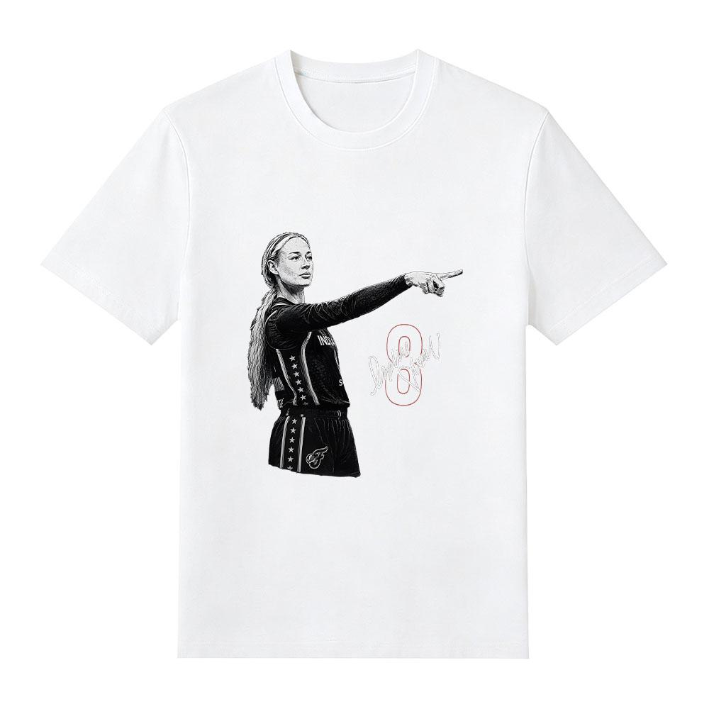 Trendy discount Sophie Cunningham Pointing T-shirts Dames Heren Casual O-hals Korte Mouw Tops Comfortabel Katoenen Top Casual Kleding XS wit