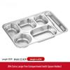 ZLIII 304 Stainless Steel 5-Compartment Divided Meal Tray