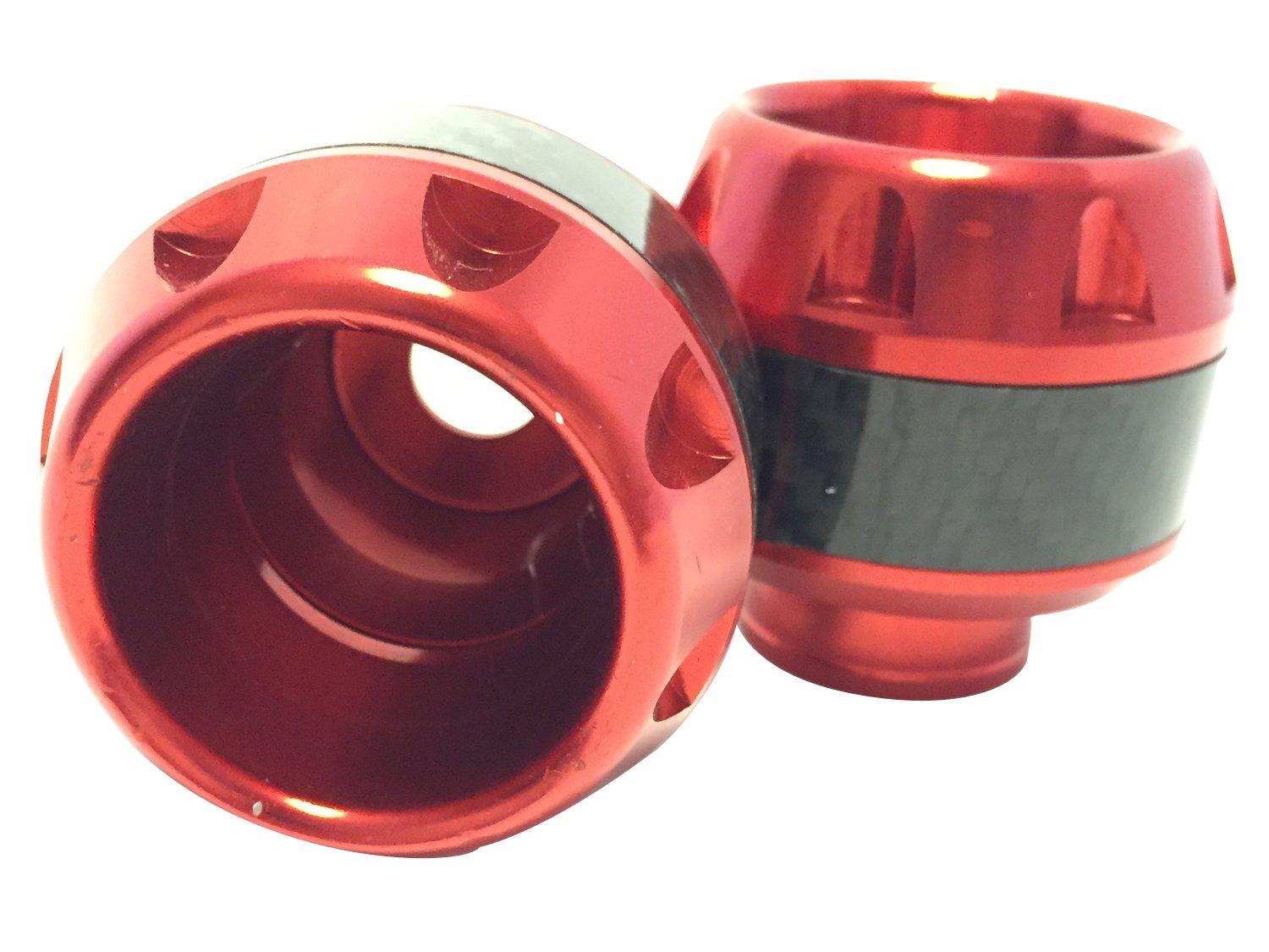 nakira Защитные слайдеры оси, слайдеры рамы, защита двигателя, Универсальные, Комплект из 2 шт. (красный)