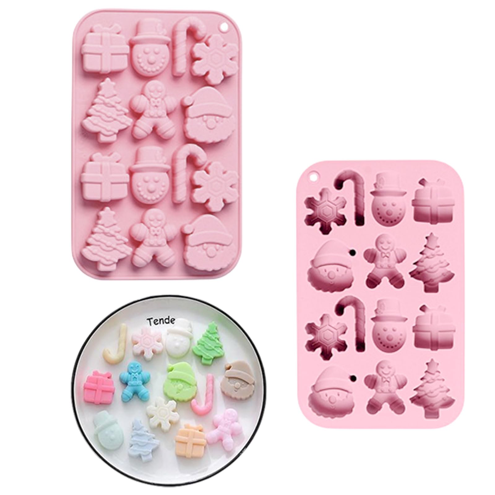 

Silicone Molds for Christmas Santa Christmas and Gingerbread UV Resin Silicone Molds for and Handmade DIY Ornaments, Snowflakes, Claus, Trees, Men.