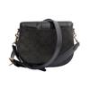 Coach Georgie 21 Carriage Buckle Presbyopic Color Matching Coated Canvas and Leather Crossbody Bag Small Size Women's Dark Brown Black