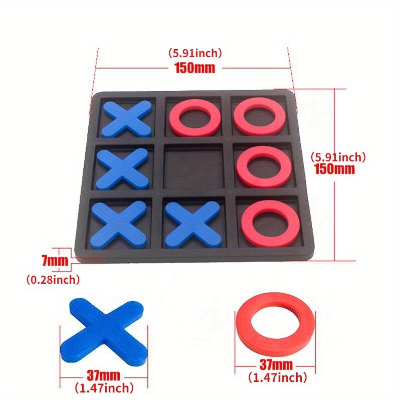 Classic Noughts And Crosses Kids Children Board Games Indoor Playing Tic-tac-toe Noughts  Interactive Puzzle Toy