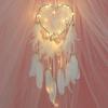 1PC romantico acchiappasogni a LED con acchiappasogni di piume luce notturna comodino per la casa appeso a parete decorazione di nozze per feste di casa