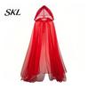 Layered Cosplay Cloak Hooded Mesh for Adults, 2 Layer Sheer Tulle Cape, Witch Costume Gothic Queen Halloween Renaissance Accessories Dark Elf Cape