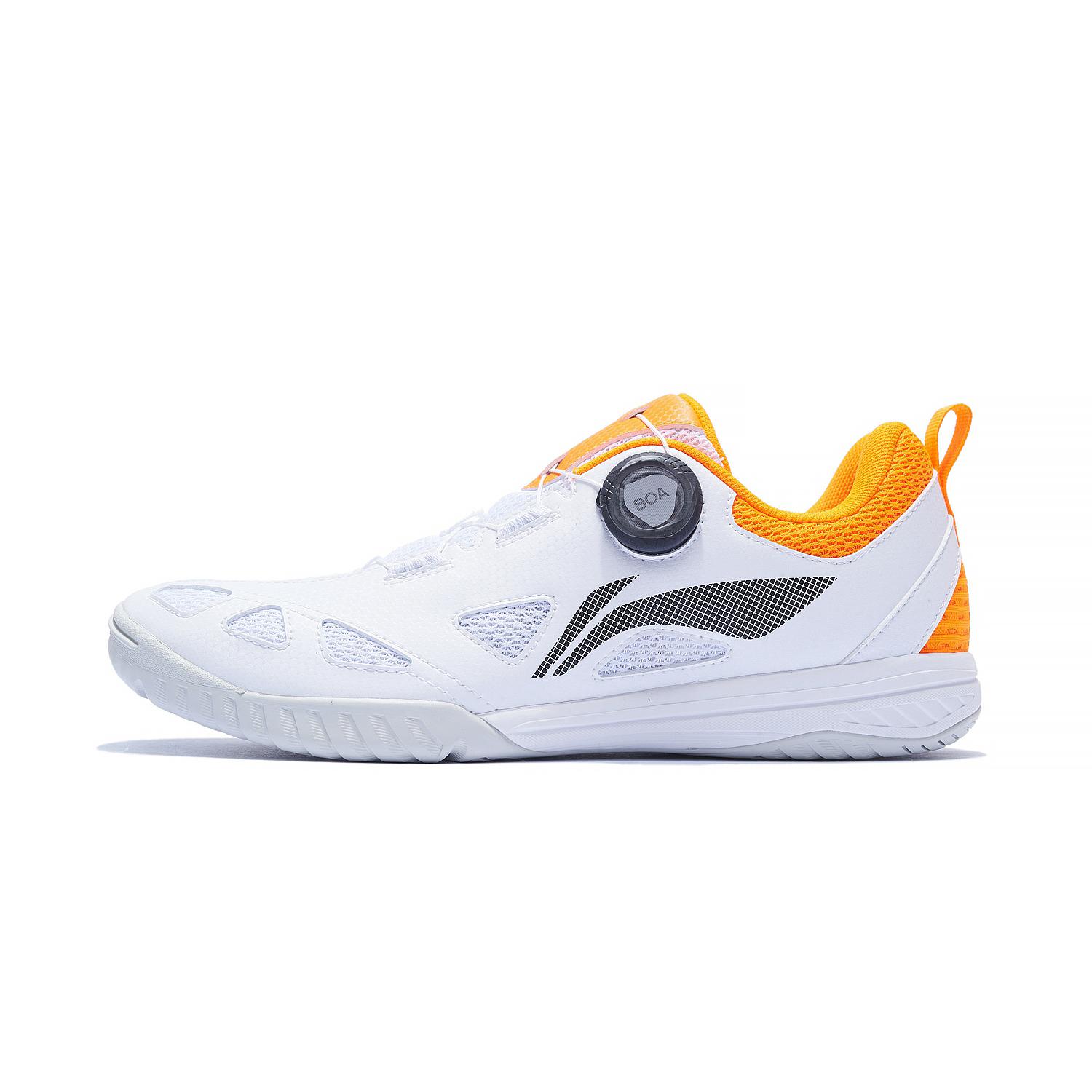 

Li Ning Mage ESS Abrasion Resistant Breathable Low top Table Tennis Shoes Unisex White Orange APTT001-2 41