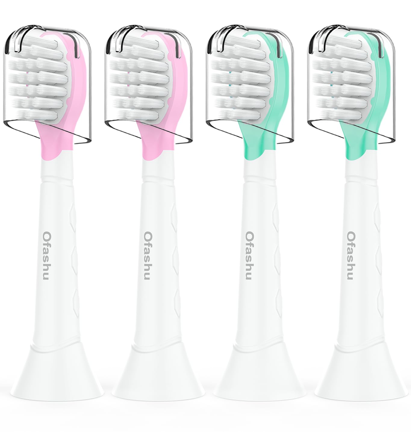 

Ofashu Replacement Brushes for Philips Sonicare Electric Compact Replacement Brushes for Kids Ages 3 and Set of 4 Children, Toothbrush Up, Mini, розовый