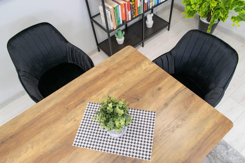 LUGO chair - black velvet / black legs x 1