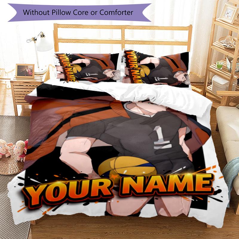 3pcs Shinsuke Kita Cover Set - Personalized Name, HD Printed Bedding with 1 Cover and 2 Pillowcases - Perfect for Home Decor, Easy Care