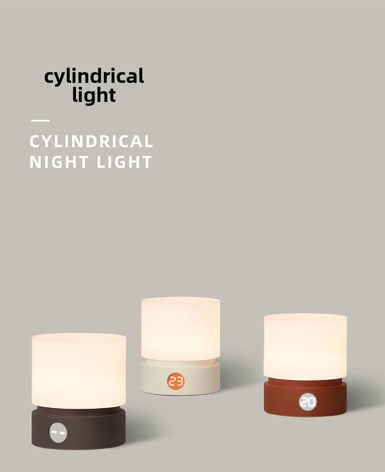 Nordic Rotating Cylindrical Night Light with Breathing Mode