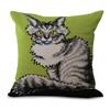 New Summer Retro Style Home Pillowcase Animal Cartoon Printed Pillowcase