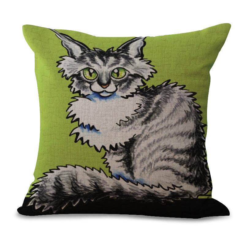 New Summer Retro Style Home Pillowcase Animal Cartoon Printed Pillowcase