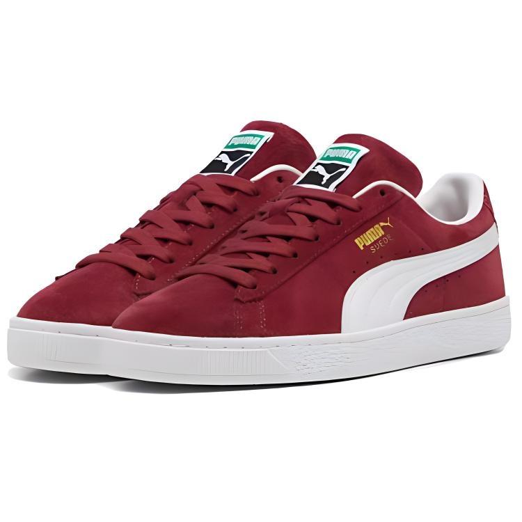 PUMA Suede Abrasion Resistant Abrasion Resistant Low top Skateboard Shoes Unisex Red 399781-05
