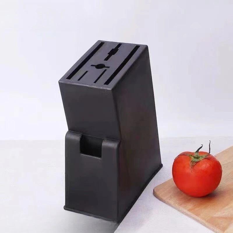 

Кухонный многогнездовой держатель для ножей, деревянная подставка для ножей, бытовые принадлежности, стойка для хранения, напольная стойка для хранения кухонных ножей чёрный