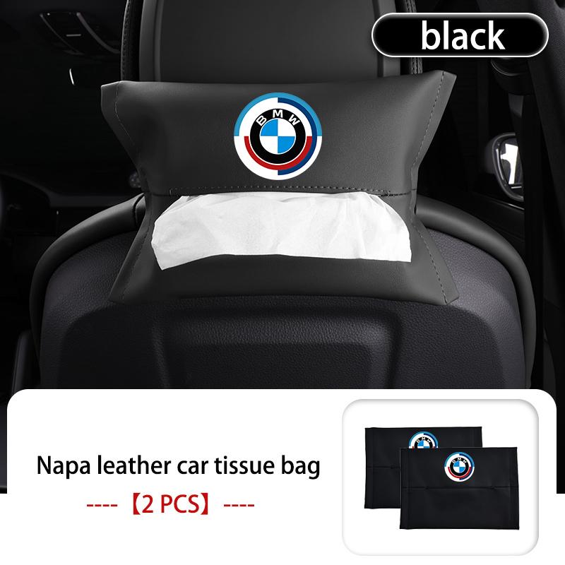 AAACC1 Car Tissue Box Seat Back Paper Bag Interior Decoration Supplies For BMW X1 X2 X3 X4 X5 X6 F49 F39 F25 G01 F16 G06 G07 F25 F30
